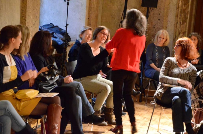Katrin Artl, Marion Ondricek und Cornelia Renoldner(li hinten),- Verein Balance, Karin Mörtl (li), Eva Andreewitch (re)